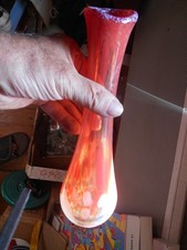 Ancien vase verre de murano orangé rouge fond rond comprar usado  Enviando para Brazil
