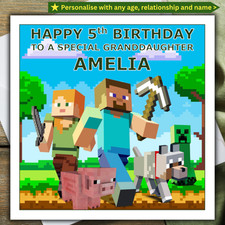 Minecraft birthday card for sale  LYDNEY