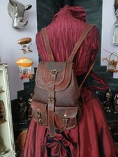 vintage leather backpack brown for sale  SCUNTHORPE