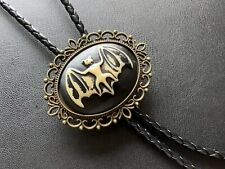 Vintage Blacke Cameo Bat Bolo Tie Colar de Casamento Masculino Gravata Cowboy Ocidental comprar usado  Enviando para Brazil