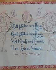 Antikes sticktuch spruch gebraucht kaufen  Neulußheim
