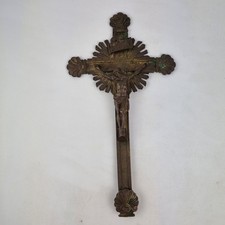 Antique bronze crucifix for sale  ROYSTON
