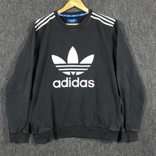 Usado, Moletom Adidas masculino grande pulôver preto 3 listras logotipo lã gola redonda comprar usado  Enviando para Brazil