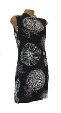 Impresionante Vestido Corto Negro Blanco Flores "FLOWERWORKS" Jams World Mandarín PEQUEÑO segunda mano  Embacar hacia Mexico