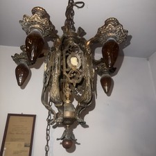 Candelabro vintage cinco luzes I Believe To be bronze fundido condição de funcionamento comprar usado  Enviando para Brazil