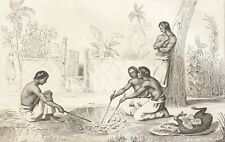 Horno De Barro Islas Tonga Oceanía Grabado De 1837 Hornear Cocina segunda mano  Embacar hacia Argentina