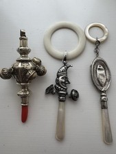 antique baby rattle for sale  BIRMINGHAM