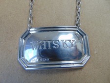 LOVELY STERLING SILVER WHISKY LABEL 1985 comprar usado  Enviando para Brazil