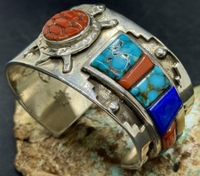 Usado, Amazing Native Terrance & Dorothy Emery pulseira de punho de paralelepípedo esterlina incrustada comprar usado Usado, Amazing Native Terrance & Dorothy Emery pulseira de punho de paralelepípedo esterlina incrustada comprar usado  Enviando para Brazil