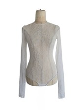 Body de renda floral branco guarda-roupa comprar usado  Enviando para Brazil