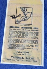 Monogram emroidery guideone for sale  Harrisburg