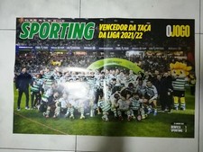 O JOGO PÔSTER GIGANTE (60 x 40) VENCEDORES DA TAÇA DA LIGA PORTUGUESA SPORTING CP 21/22 comprar usado  Enviando para Brazil