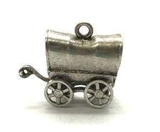 Pingente amuleto pequeno vintage oxidado prata esterlina 925 palco carrinho treinador vagão comprar usado  Enviando para Brazil