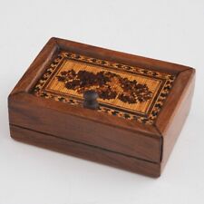 Caixa de bugigangas Tunbridge Ware com compartimento secreto c1870 comprar usado  Enviando para Brazil