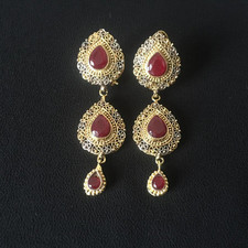 New earrings red for sale  LEEDS