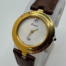 Antigo Relógio de Quartzo Orient Elegance Feminino Tom Dourado Diamante Ultra Fino Nova Bateria, usado comprar usado  Enviando para Brazil