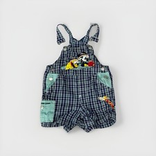 Macacão Vintage Disney Baby 12M – Mickey Mouse Pluto Xadrez Bordado, usado comprar usado  Enviando para Brazil