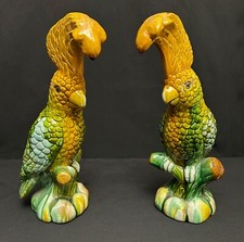 Pair majolica cockatoo for sale  Fresno