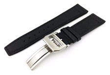 Fivela de lona/couro preta com fivela de pulseira compatível com relógios piloto IWC 20mm 21mm 22mm comprar usado  Enviando para Brazil