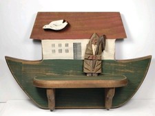 Prateleira de parede de madeira Arca de Noé decoração religiosa quarto infantil comprar usado  Enviando para Brazil