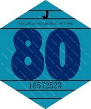 Vignette fiscale 1980 d'occasion  Paris I