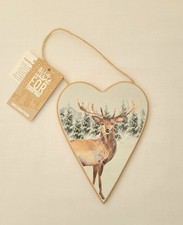 Deer wooden heart for sale  UK