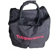 Bolsa Tupperware Consultant grande cinza com bolsos e alça embutida, usado comprar usado  Enviando para Brazil
