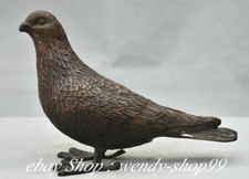 20CM Old Chinese Bronze Feng Shui bird of peace pigeon Love Statue Sculpture comprar usado  Enviando para Brazil