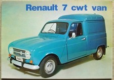 Folheto de vendas RENAULT 7 cwt VAN julho 1972 comprar usado  Enviando para Brazil