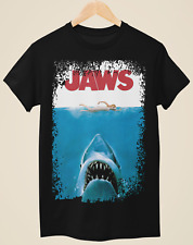 Camiseta preta unissex inspirada em pôster de filme Jaws comprar usado  Enviando para Brazil