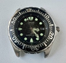 Citizen Eco-Drive relógio de quartzo masculino vintage mergulhadores 300M mostrador preto para restaurar comprar usado  Enviando para Brazil