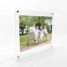 Moldura de acrílico flutuante de vidro e espelho fabulosa 12x15, compatível com painel duplo... comprar usado  Enviando para Brazil
