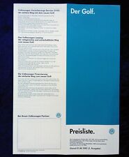Golf preisliste 1992 gebraucht kaufen  Vechta