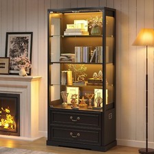 Glass door curio for sale  Walnut