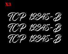 Tcp numbers decal for sale  Long Beach