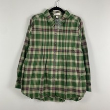 Camisa xadrez Chicos pintuck com botões tamanho XL verde manga longa algodão, usado comprar usado  Enviando para Brazil