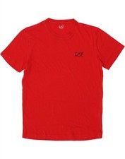 Camiseta masculina EMPORIO ARMANI grande vermelha algodão AC03 comprar usado  Enviando para Brazil