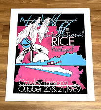 Pôster assinado 234/350 CROWLEY Louisiana 53º Festival Internacional de Arroz outubro de 1989 comprar usado  Enviando para Brazil