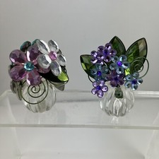 2 vasos de flores Ganz Crystal Expression acrílico 3" comprar usado  Enviando para Brazil