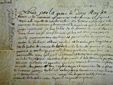 1770 documento pergaminho antigo manuscrito legal mandato de caligrafia assinado comprar usado  Enviando para Brazil