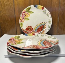 Conjunto de 5 pratos de jantar com estampa de rosa Vida Eva Mendes para Espanha 11" bordas recortadas comprar usado  Enviando para Brazil