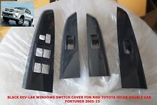 CONJUNTO DE 4 PEÇAS TOYOTA HILUX FORTUNER 2005-14 TAMPA INTERRUPTOR JANELA KEV-LAR PRETA comprar usado  Enviando para Brazil