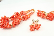 Coral jewellery necklace for sale  LEEDS