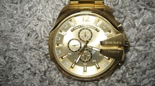 Relógio masculino Diesel DZ 4360 Mega Chief ouro aço inoxidável usado comprar usado  Enviando para Brazil