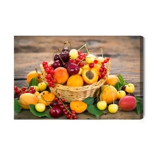 Obraz na płótnie Natura Premium Canvas Koszyk owoców na sprzedaż  PL