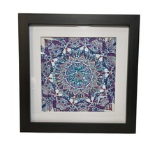 Arte de parede design mandala com miçangas brilhantes - Emoldurada 9x9" comprar usado  Enviando para Brazil