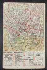 Cartolina cartina firenze usato  Cuneo