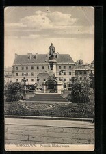 Pocztówka Warszawa, Pomnik Mickiewicza 1910  na sprzedaż  Wysyłka do Poland