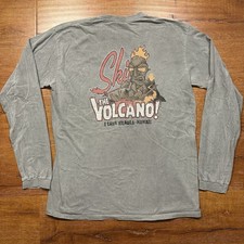 Camisa Crazy Vintage Masculina Manga Longa L Cinza Havaiana I Lava Volcano Surf Anos 00 Y2K comprar usado  Enviando para Brazil