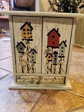 Mini armário de armazenamento chique gasto com motivo para casa de pássaros comprar usado  Enviando para Brazil